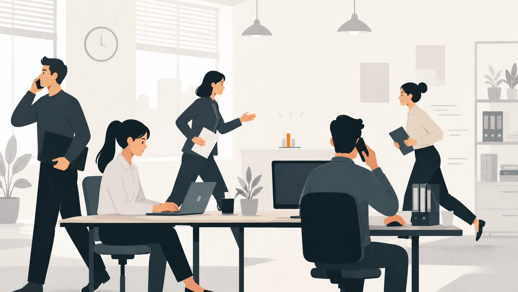 illustration of a busy-looking team with disproportionate results