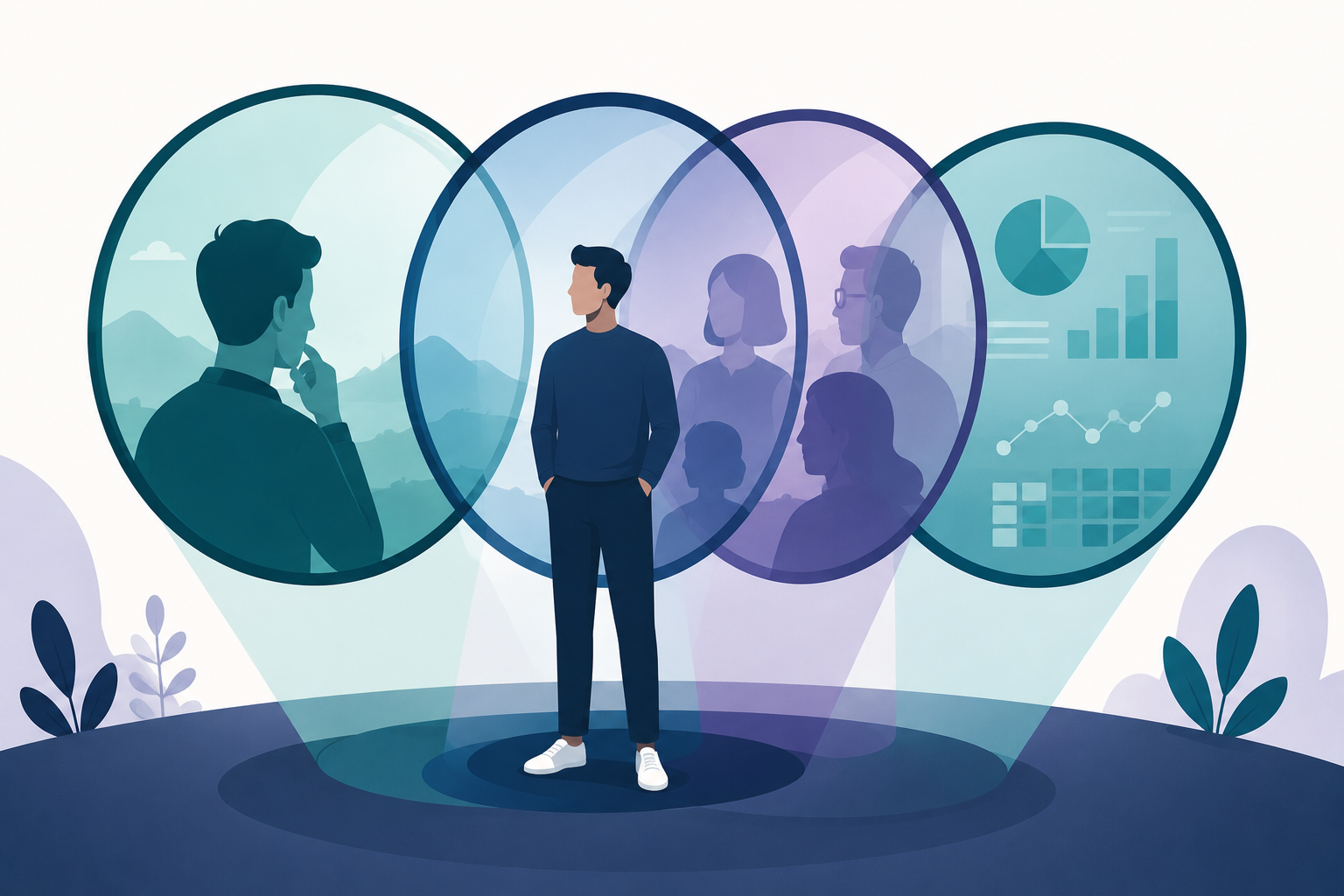 Illustration of three leadership perspectives in Cavlent Mapping360
