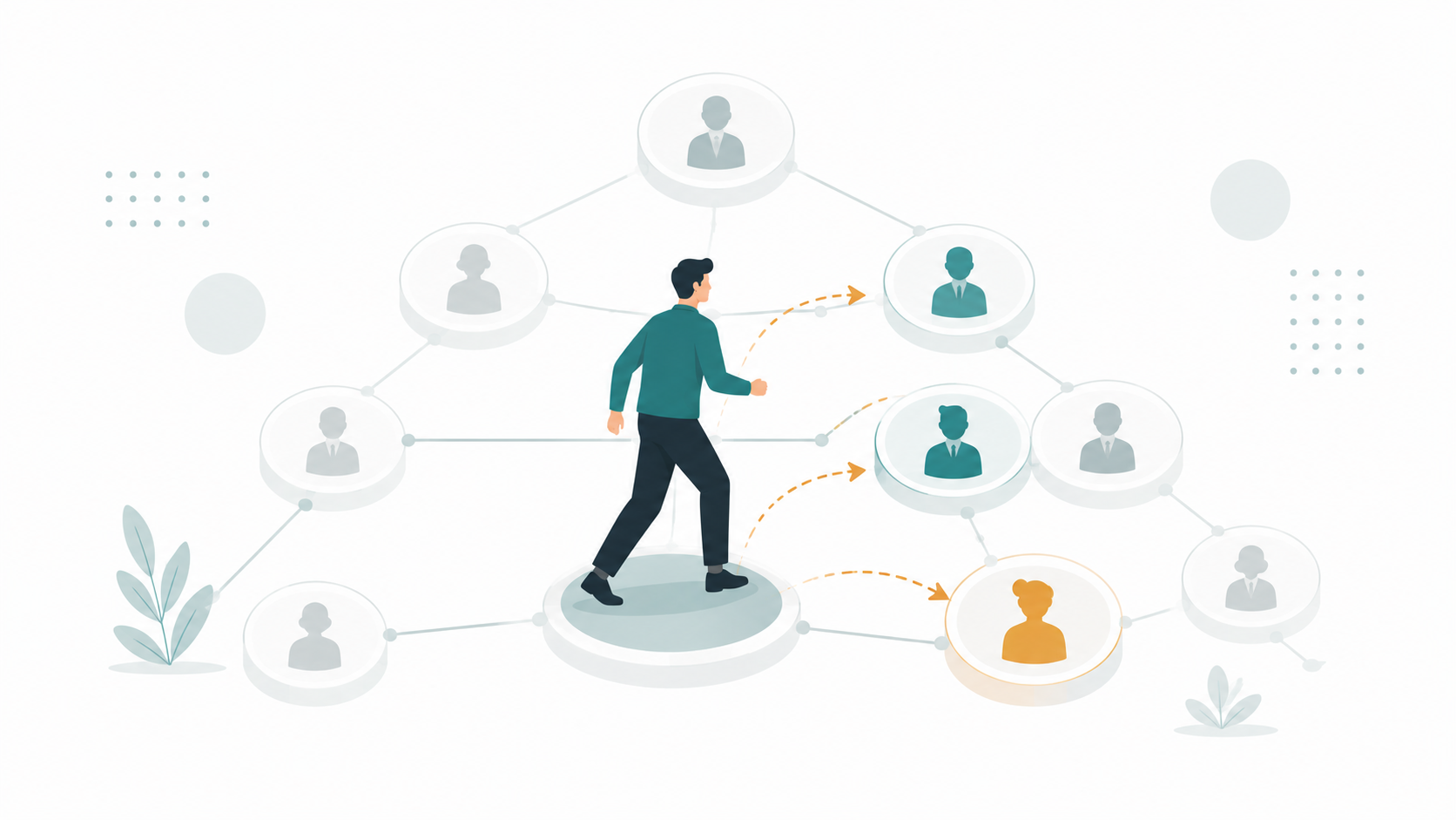 illustration of internal mobility as employee movement to new roles within the same organization