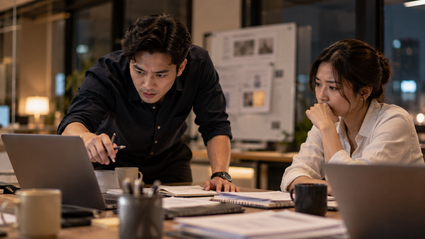 two team members responding to work pressure in very different ways despite both being equally competent